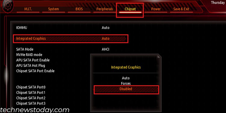 disable igpu gigabyte bios