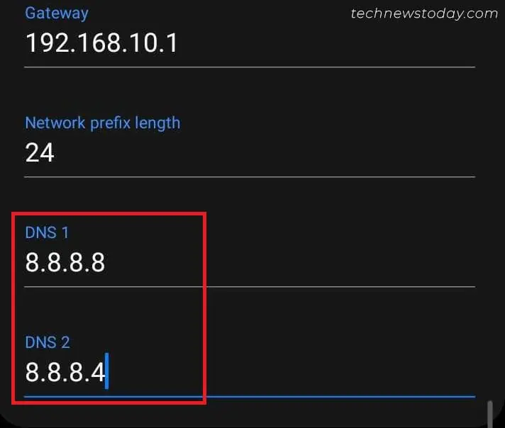 Phone Connected to WiFi but No Internet? Try These 7 Fixes 15 dns-1-and-dns-2