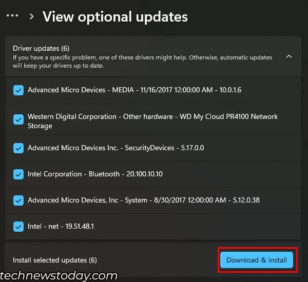 How to Update Motherboard Drivers 11 download-and-install-optional-updates