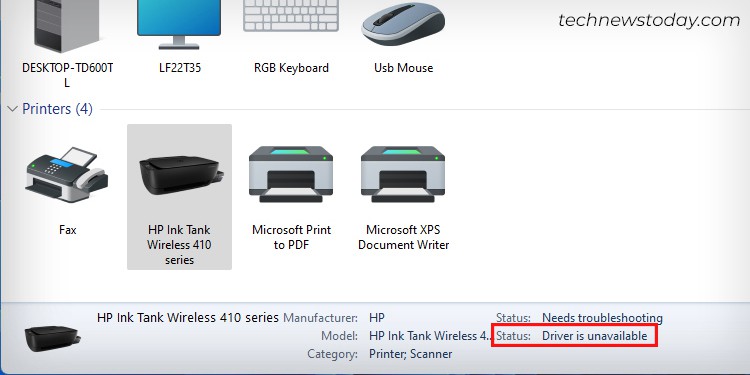 How to Fix a Printer That's Not Printing 10 driver-is-unavailable-error-on-control-panel