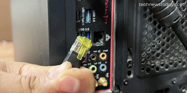 How to Open a PC Case Safely 6 ethernet-plug-in-pc-case