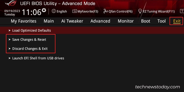 How to Exit BIOS on Any System 3 exit-options-while-in-advanced-mode-bios