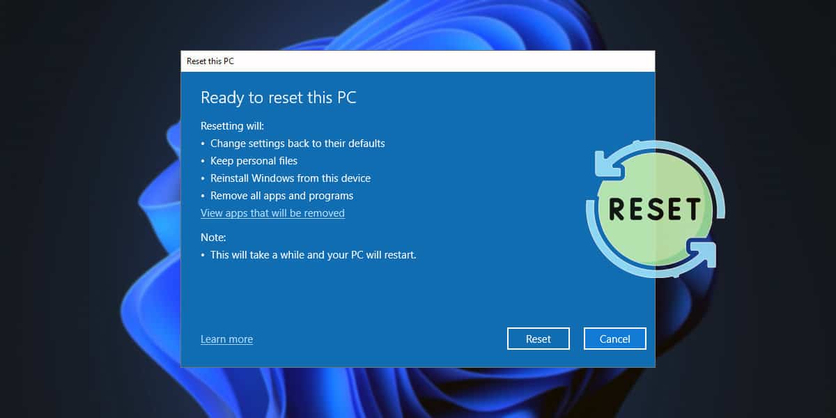 how to factory reset computer from lock screen