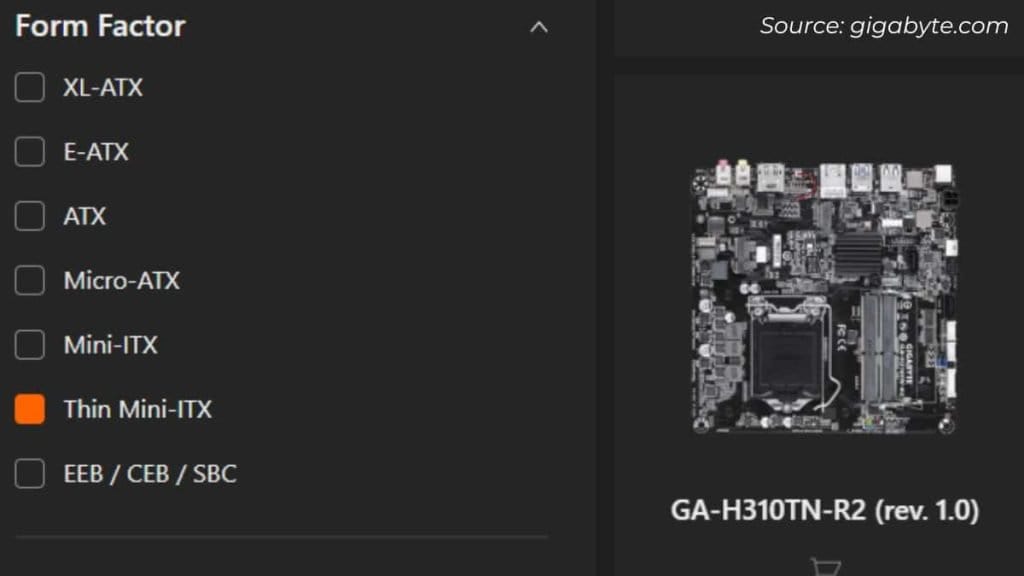 Motherboard Types: ATX, Micro ATX, and Mini ITX Explained 7 gigabyte motherboard thin mini itx