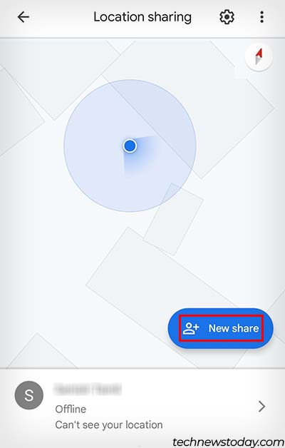 google maps share location new share