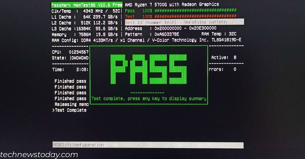 green pass memtest