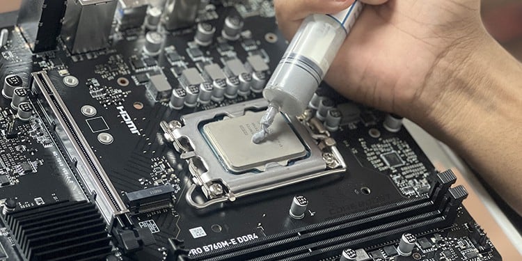 how much thermal paste on cpu