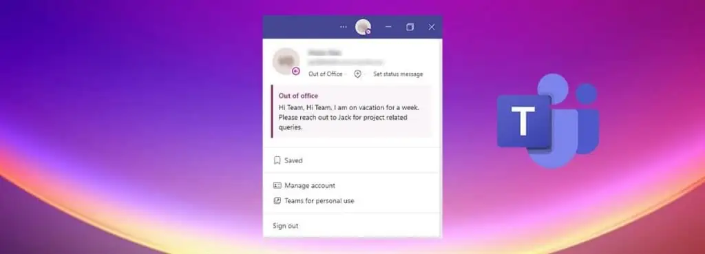 How to Set Out of Office in Teams