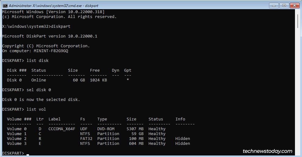 identify-system-partition-diskpart