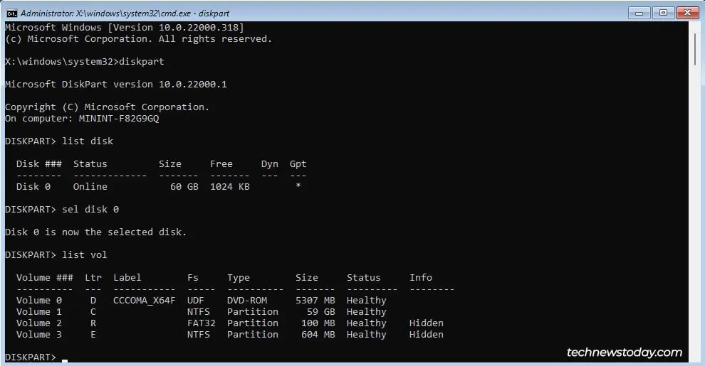 How To Fix "Startup Repair Couldn’t Repair Your PC" 9 identify-system-partition-diskpart