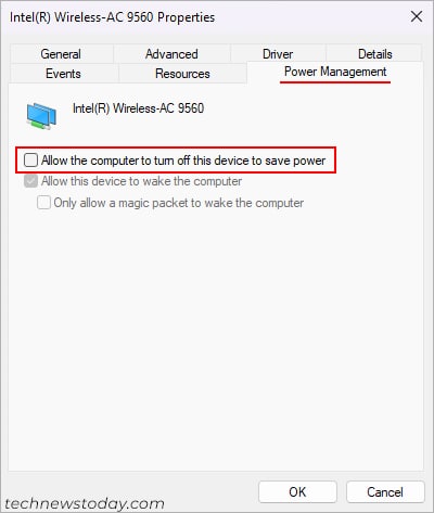 intel-wireless-ac-9560-power-management-allow-the-computer-to-turn-off-this-device-to-save-power