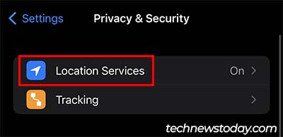 ios settings location services