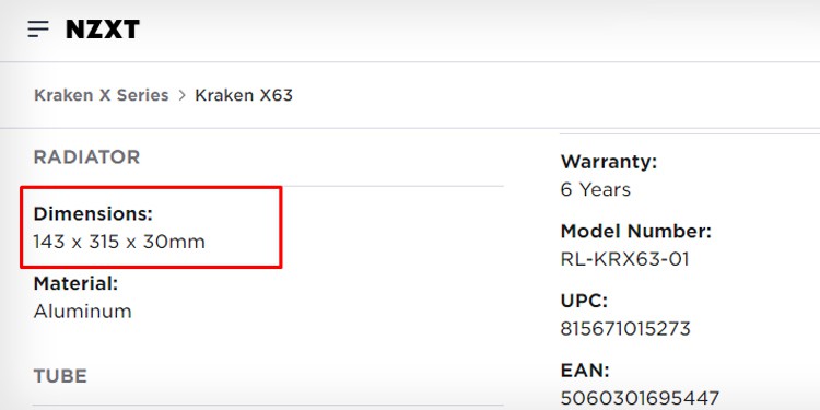 How to Determine the Right Radiator Support for Your Case 4 kraken-x63-specs
