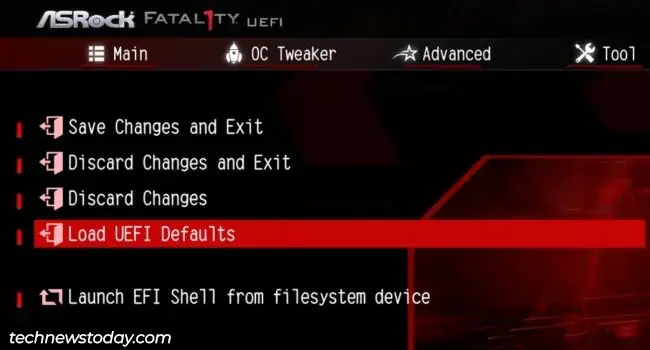 How To Fix System Interrupts 100% CPU Usage 9 load-uefi-defaults-asrock