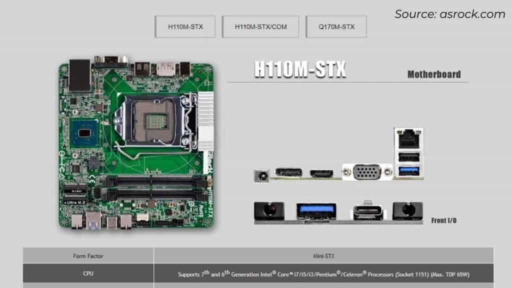 mini stx motherboard asrock