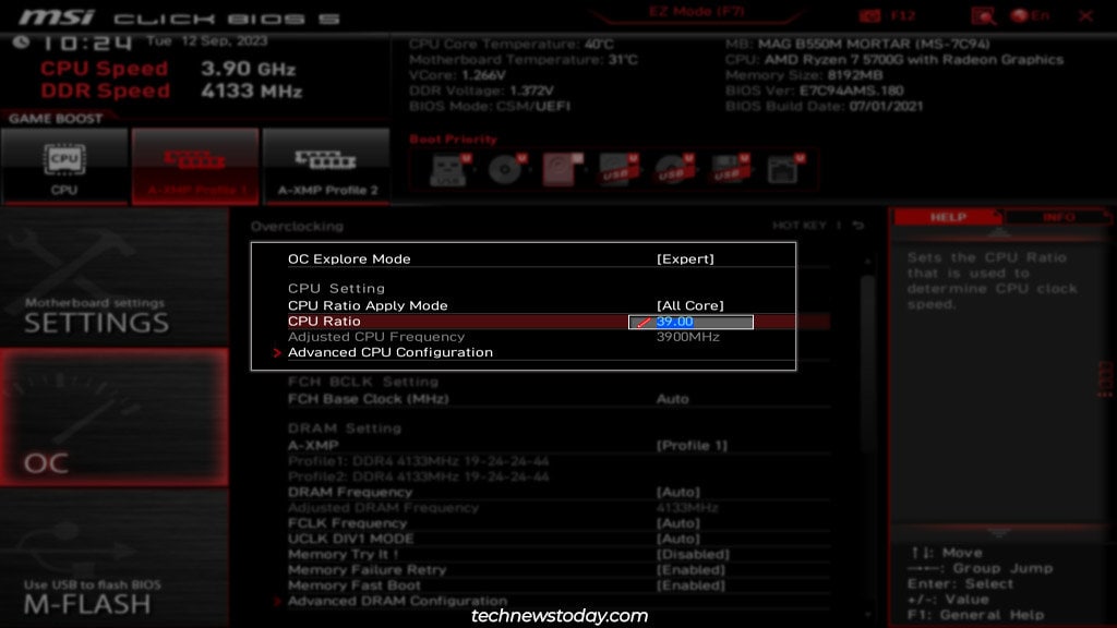 How to Overclock Your MSI Motherboard BIOS 15 msi bios increase cpu ratio multiplier