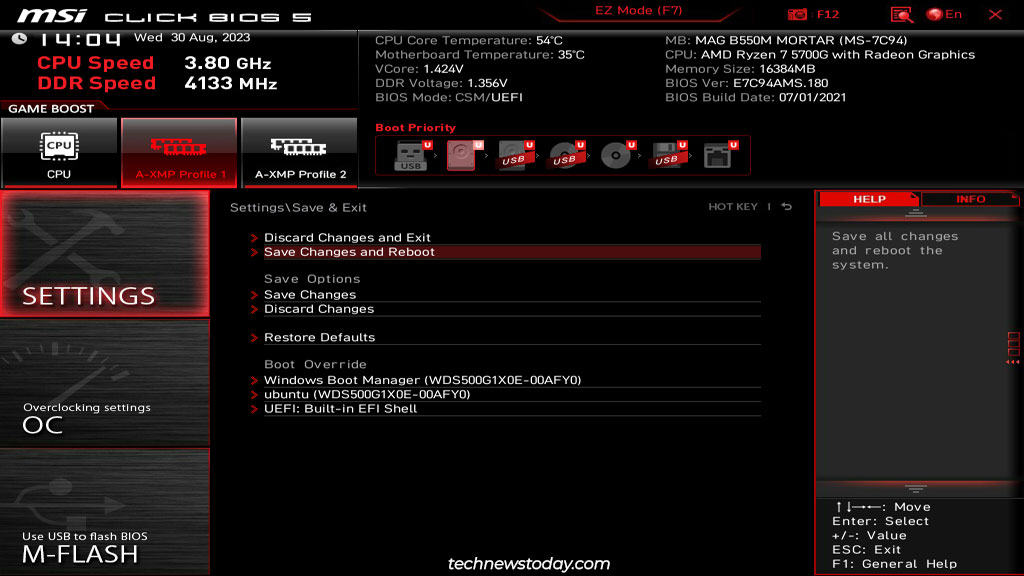 Best BIOS Settings For MSI Motherboard 19 msi bios save settings restore defaults
