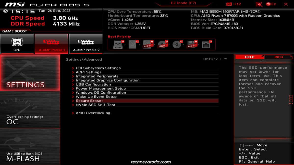 How To Format SSD From BIOS