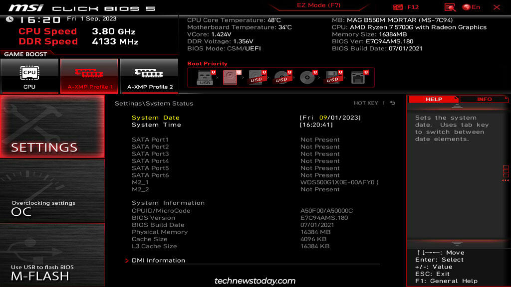 Best BIOS Settings For MSI Motherboard 11 msi bios system status