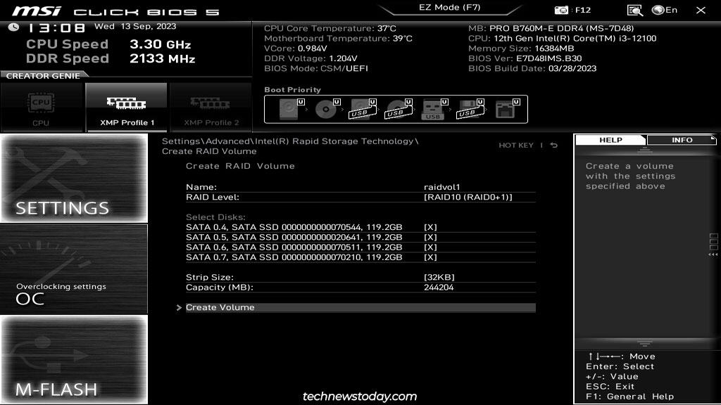 msi-create-raid-volume