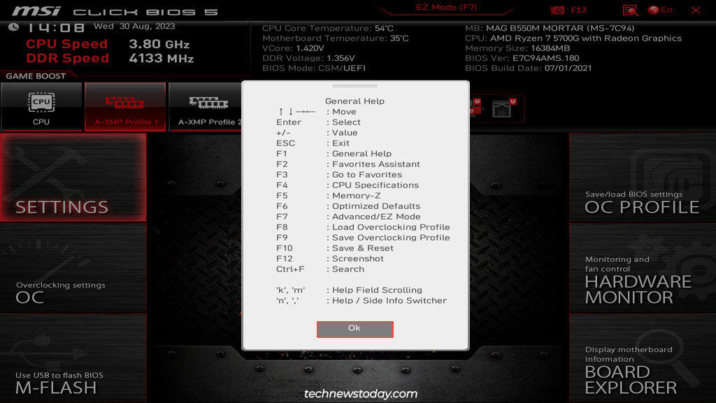 Best BIOS Settings For MSI Motherboard 2 msi general help list