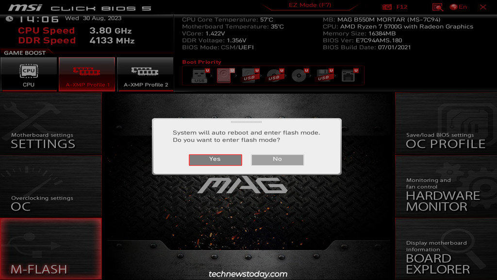 Best BIOS Settings For MSI Motherboard 26 msi m flash reboot and enter flash mode