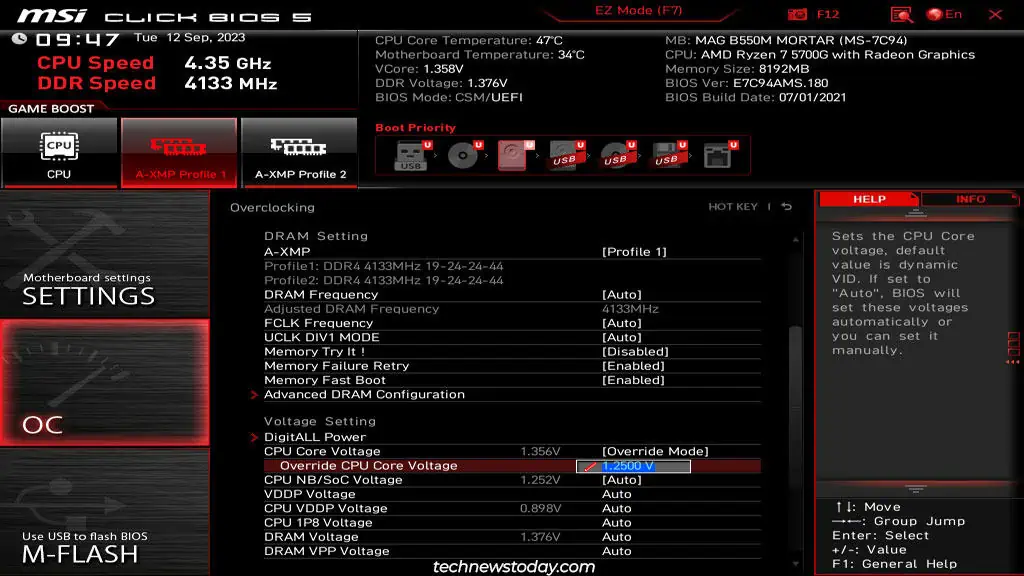 How to Overclock Your MSI Motherboard BIOS 14 msi-override-cpu-core-voltage