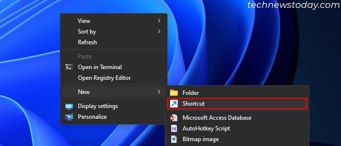 new-shortcut-desktop