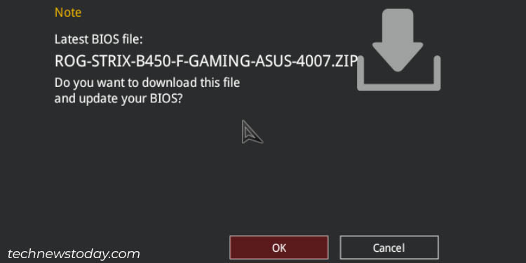ok to download bios file via internet