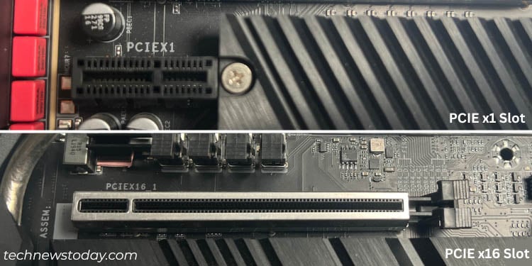 pcie x1 and x16 slots