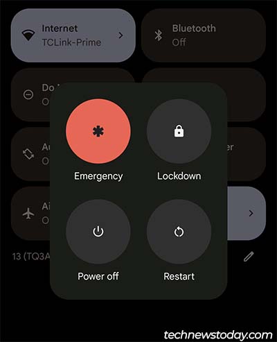 power off from power menu