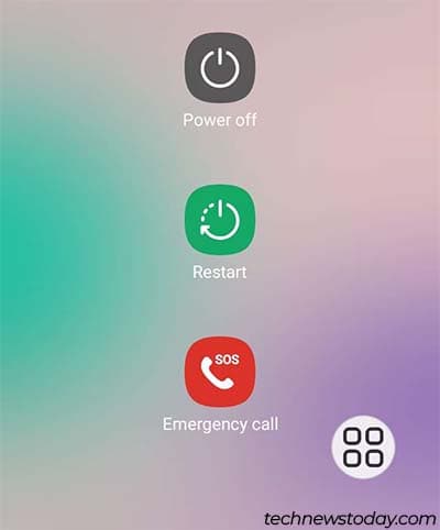 power off menu