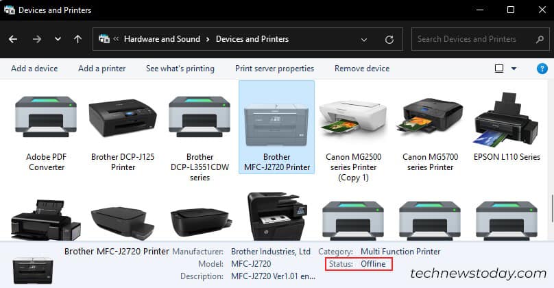 How to Fix a Printer That's Not Printing 9 printer-offline-status