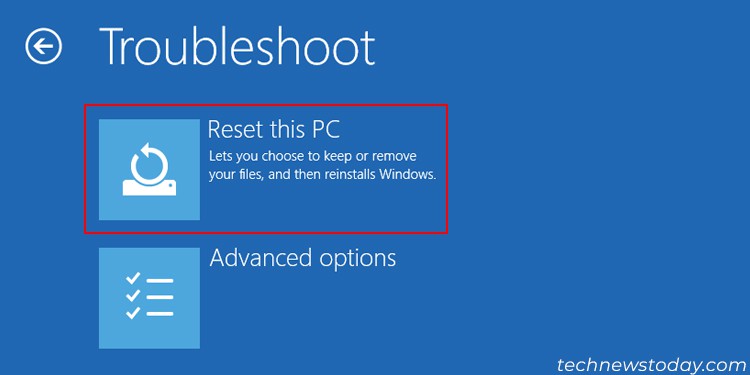 How To Fix Windows Stuck on System Restore 15 reset-this-pc-windows-advanced-startup