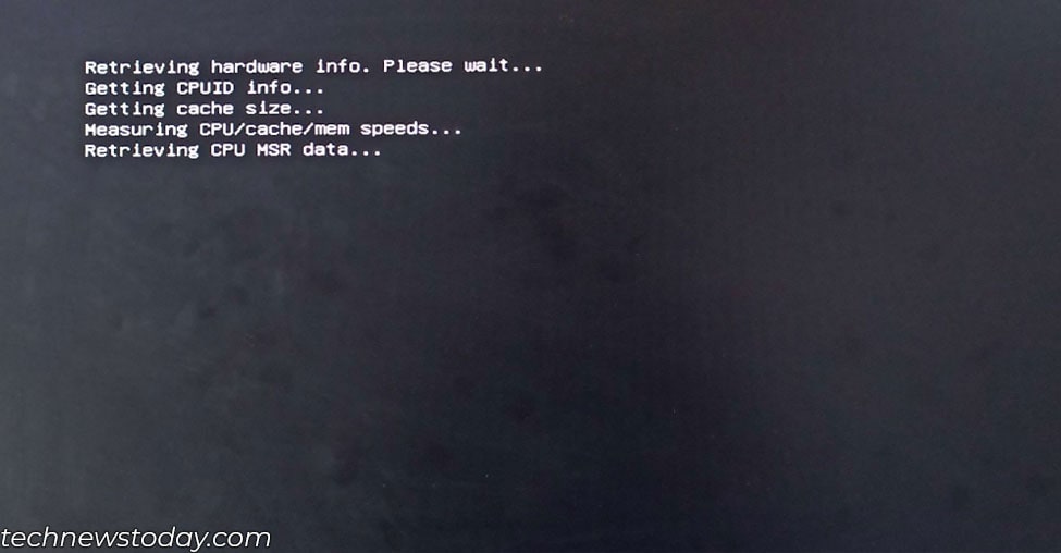 retrieve info memtest 86