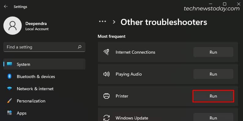 run-printer-troubleshooter
