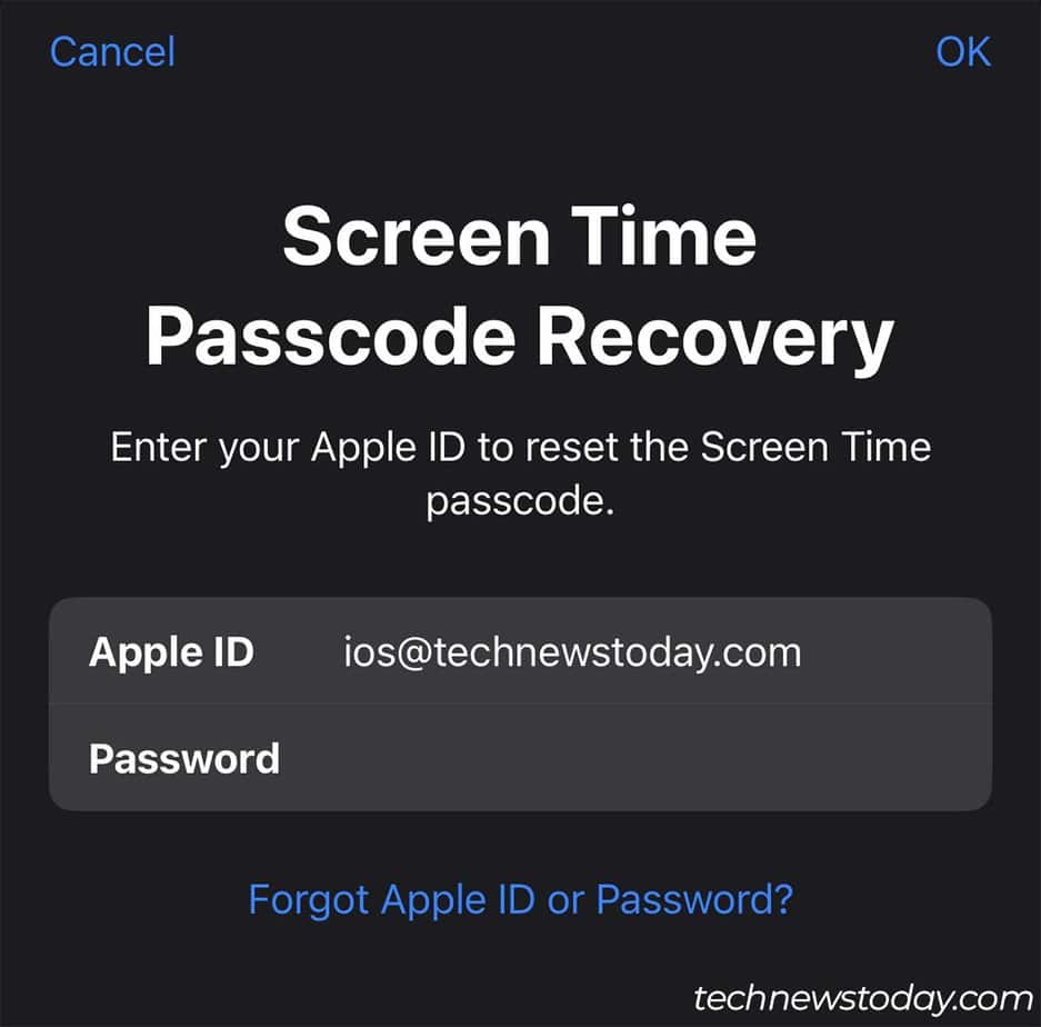 screen time passcode recovery