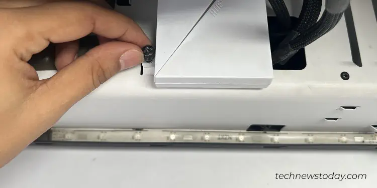 How to Add RGB Lighting to Your PC Case 15 screw-the-rgb-controller-to-the-chassis