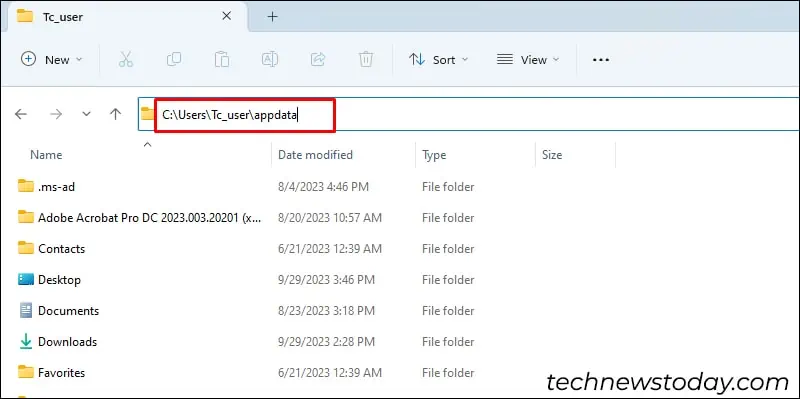search-appdata