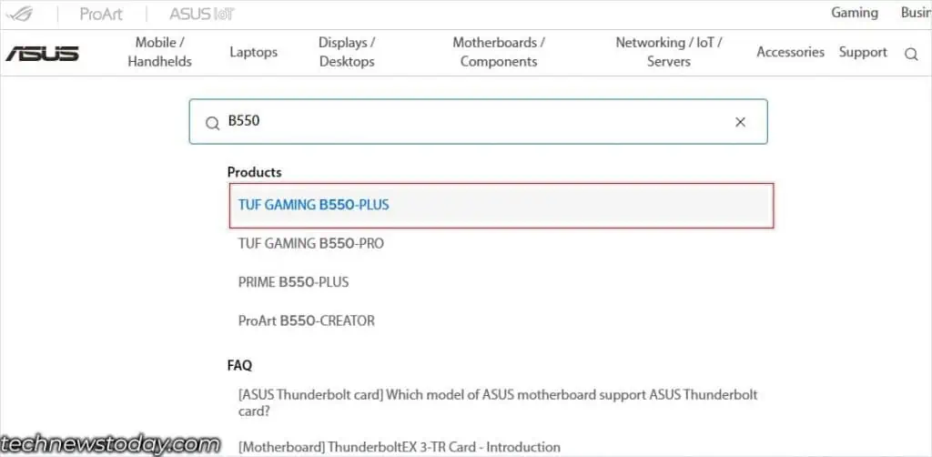 What RAM is Compatible With My Motherboard? 10 search-for-motherboard-model-1-1024x502