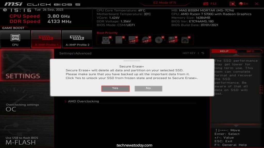 How to Format SSD From BIOS 3 secure erase unlock frozen ssd