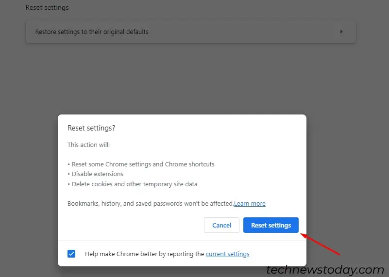 How to Fix Grammarly Not Working in Gmail 9 select-reset-settings