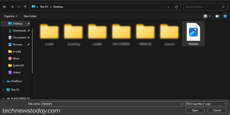 selecting bios renamed file