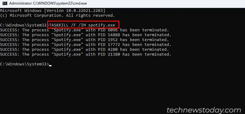 spotify-application-not-responding-fix-by-taskill