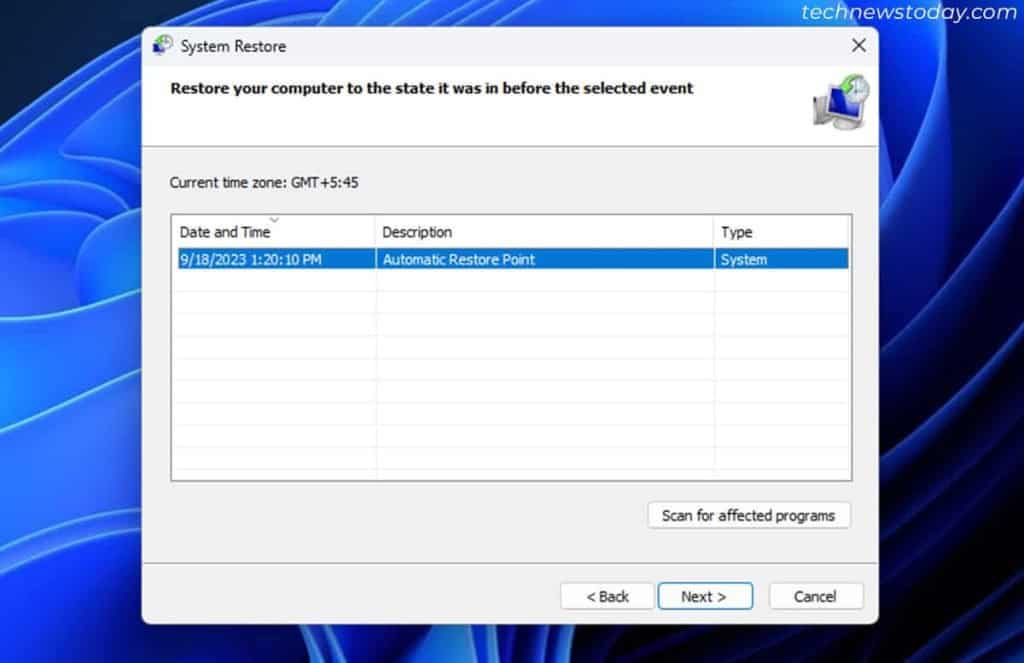 Can’t Click On Anything In Windows? Here's Your Quick Fix Guide! 5 system-restore-select-restore-point