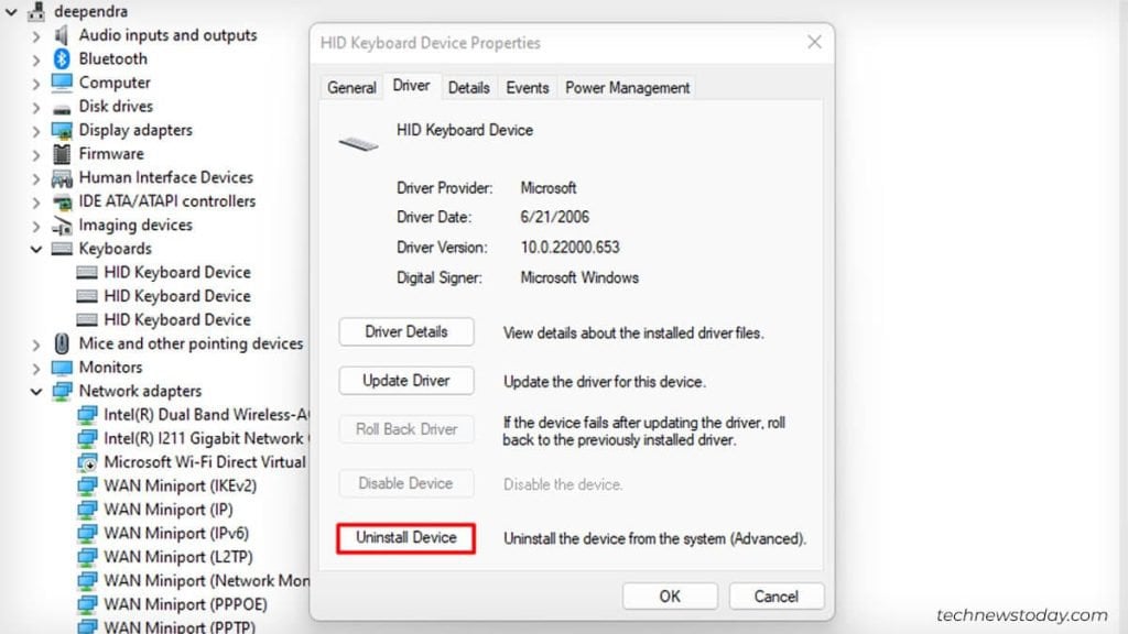 Fix Reversed Caps Lock on Keyboard on Windows 7 uninstall-keyboard-to-reinstall-it
