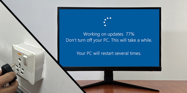 what happens if you turn off your computer during an update
