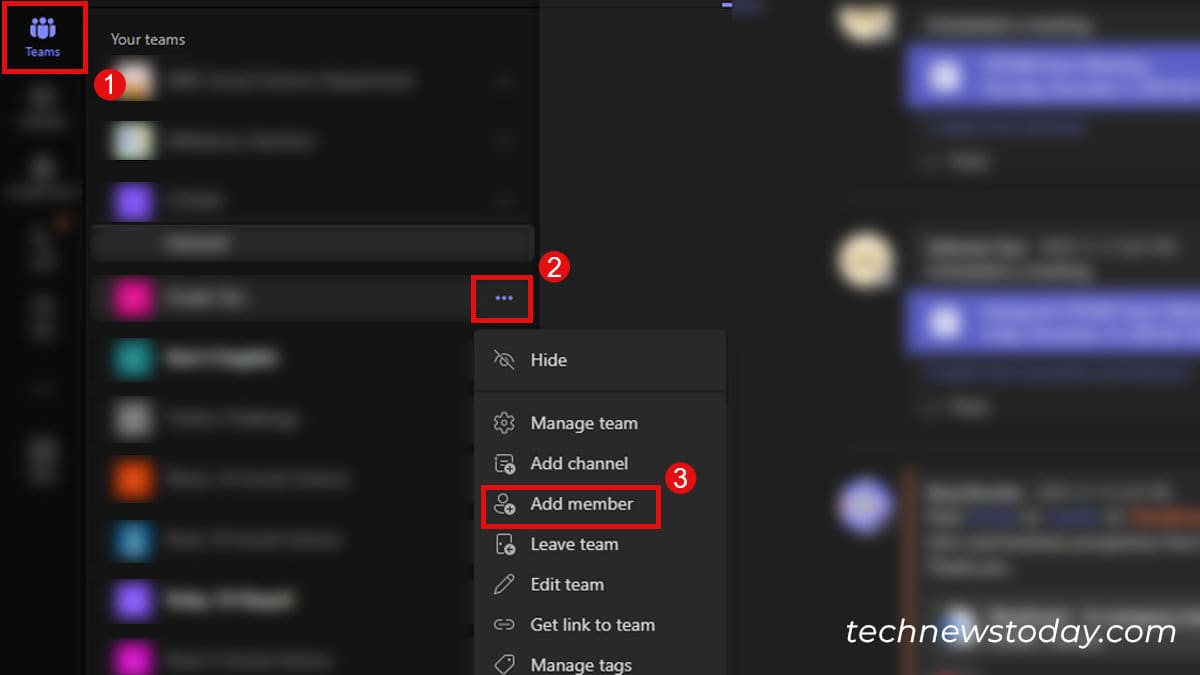 Add Members to teams