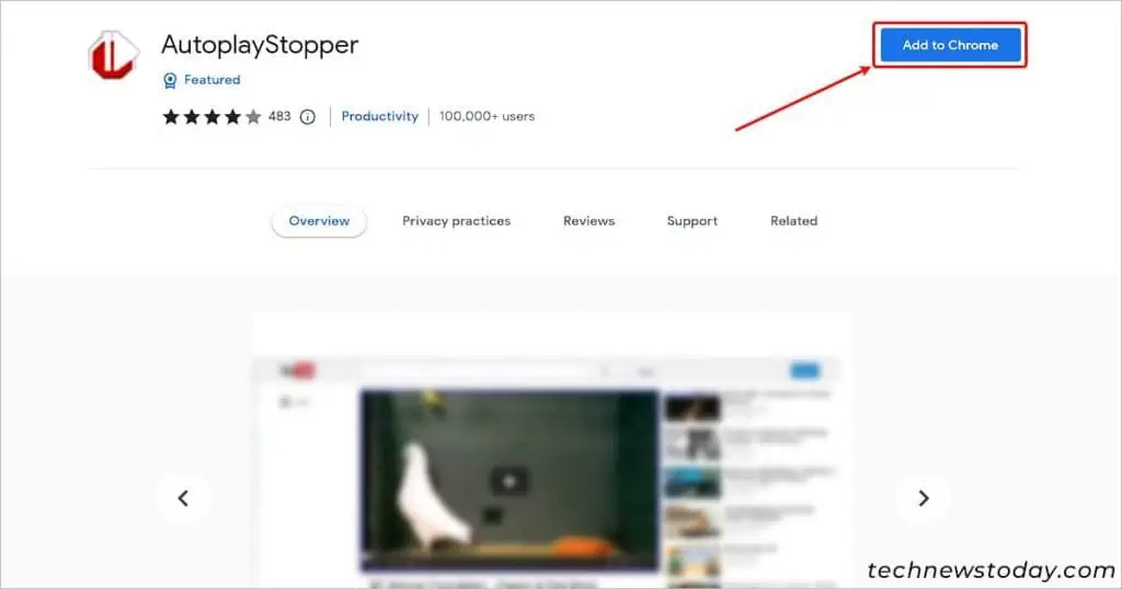 How to Stop Video Autoplay in Chrome 2 Add-extension-to-Chrome-browser-1024x538