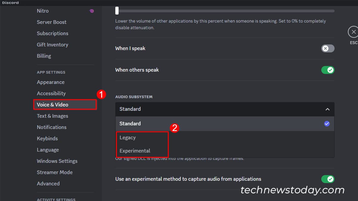 Change Audio Subsystem Discord